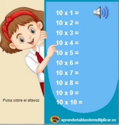 tabla del 10 con voz