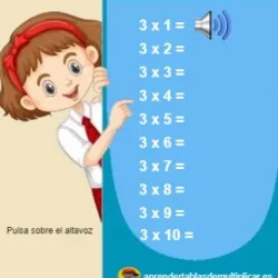 tabla del 3 con audio